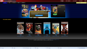 Marvel Chrome Comic app starts up