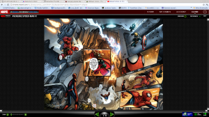 Marvel Comic App - using the magnifying option