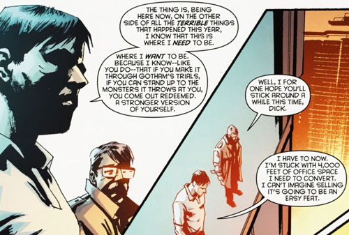 Detective Comics #881: Gordon and Dick talking about Gotham.