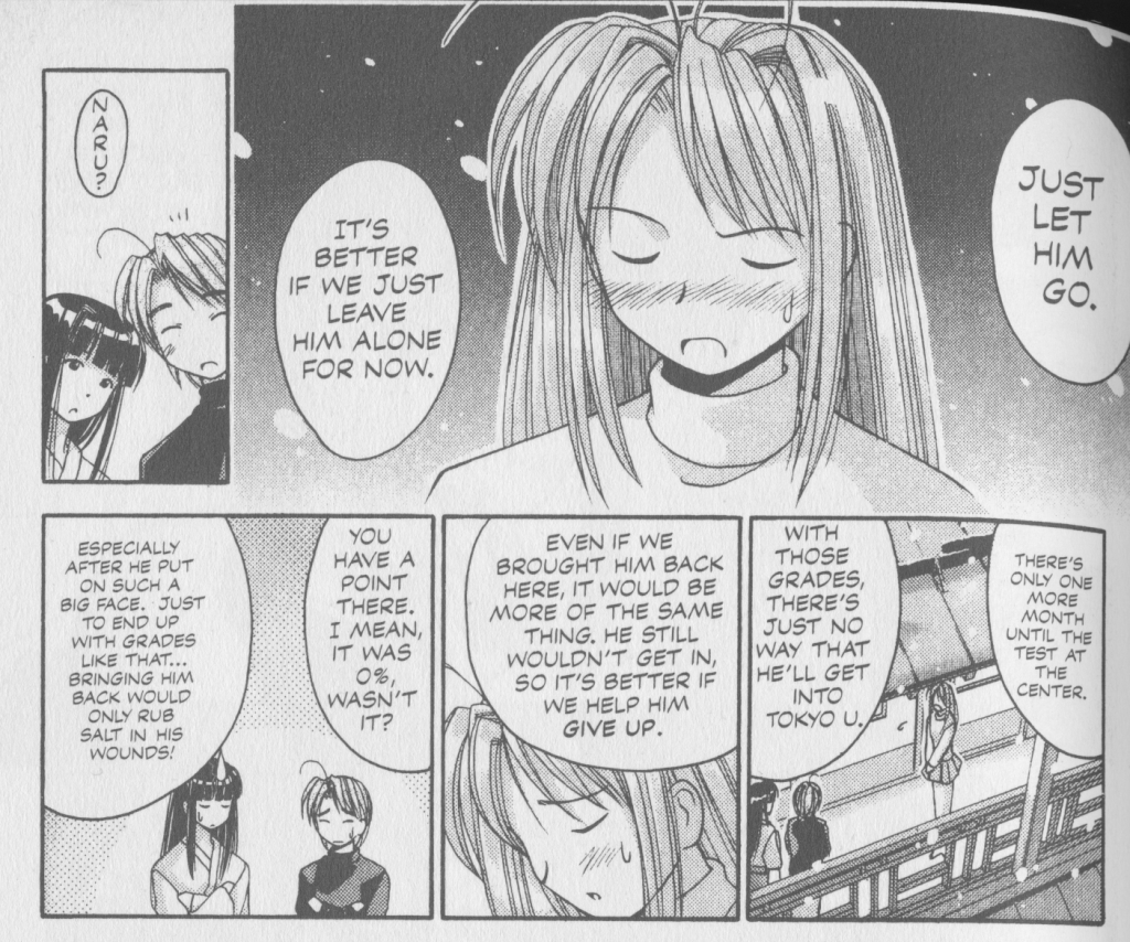 Love Hina Book 2 - Just Let Him Go He's going to fail anyway