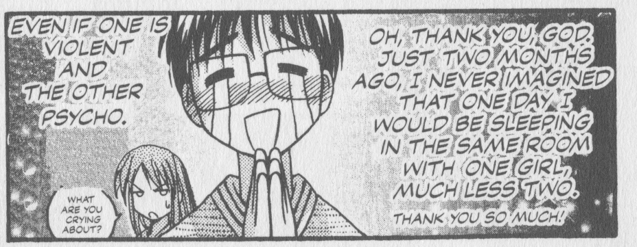 Love Hina Book 2 - Keitaro Sleeps with Two Women (Literally)