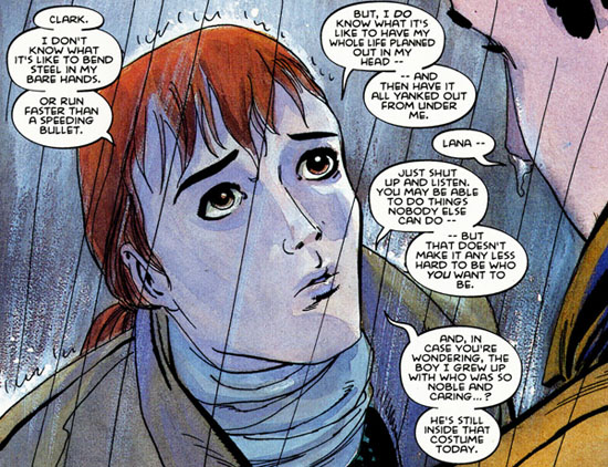 panel from Superman For All Seasons #4