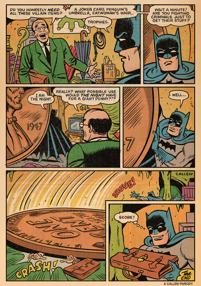  Batman is a Hoarder - it's funny - we're seeing a new origin for the giant penny in Scott Snyder's current Year Zero story