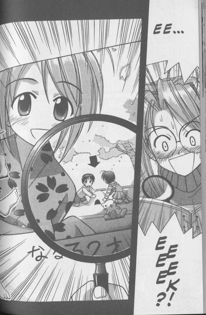 Love Hina Book 6 - Naru discovers that Keitaro and Mutsumi met as kids at Hinata House