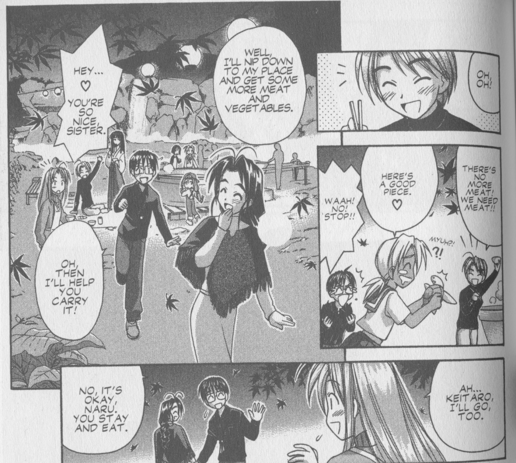 Love Hina Book 6 - Naru isnt happy with Keitaro going with Mutsumi