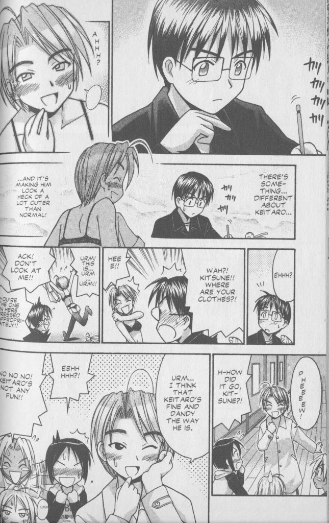 Love Hina Book 7 - Keitaro not spazzing out over girls makes him more attractive
