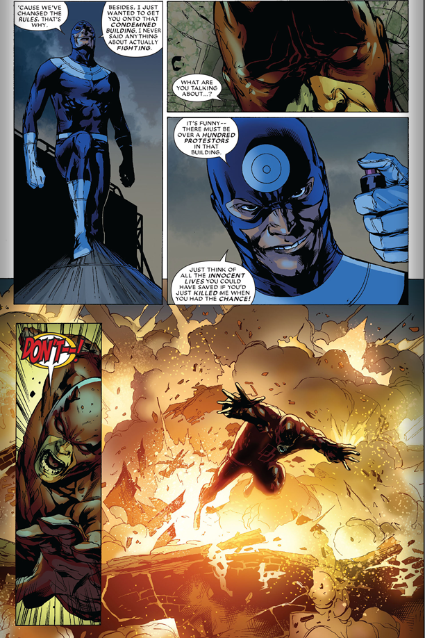 Dark Reign: The List – Daredevil: Bullseye taunts Daredevil.