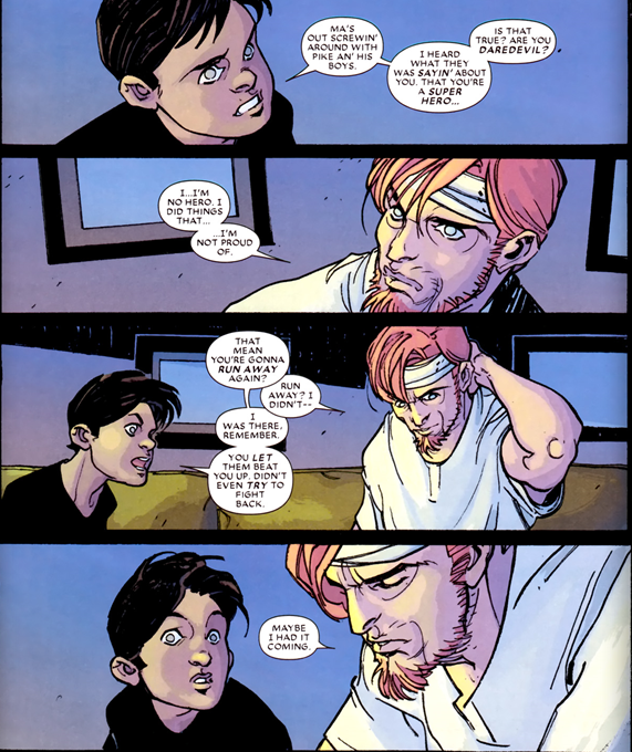 Daredevil Reborn #4: Matt doesn't think he's a hero.