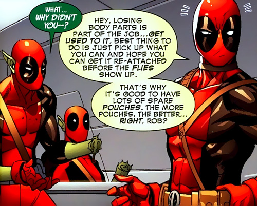 Deadpool v3 #2: He's not a fan of the pouches.