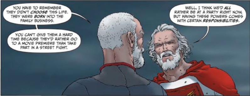 Jupiter's Legacy #1 - Not quite the Spider-Man motto