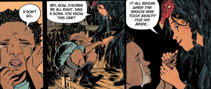 Pretty Deadly #1: I don't really know if this is a story that will comfort a crying kid, but desperate times call for desperate measures, I guess.