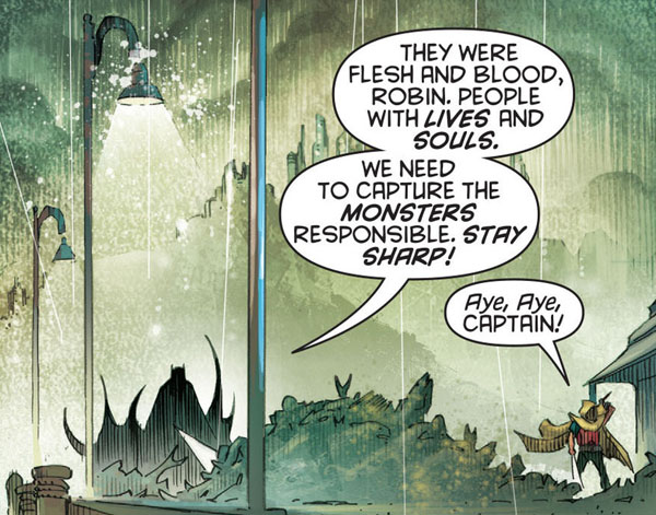 Damian: Son of Batman #1: I'm pretty sure no Robin has said that since Dick was in the short pants.