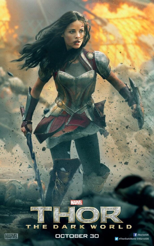 Thor: The Dark World promotional poster: Sif is wearing actual armor.