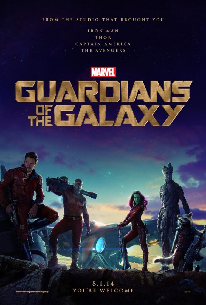 Guardians of the Galaxy poster: Marvel is making sure to connect this movie to their past successes right on the poster.