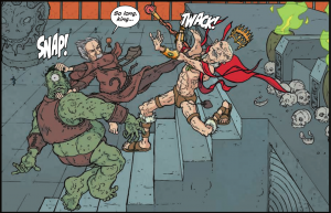 The Manhattan Projects #20 - Einsteni fights alternate universe Oppenheimer and Groves