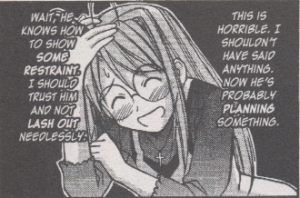 Love Hina Book 10 - Naru wears a Crucifix