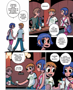 Scott Pilgrim Vol 3 - Scott still doesn't drink?