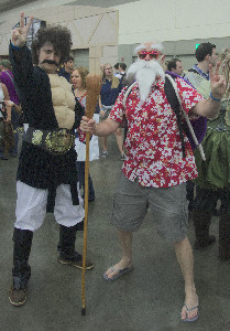 Master Roshi and Mr Satan (Hercule)