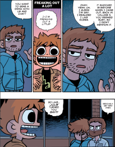 Scott Pilgrim's Finest Hour - Scott is freaking out a little